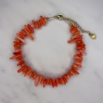 Orange Coral Anklet Ss25