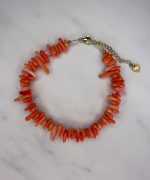 Orange Coral Anklet Ss25
