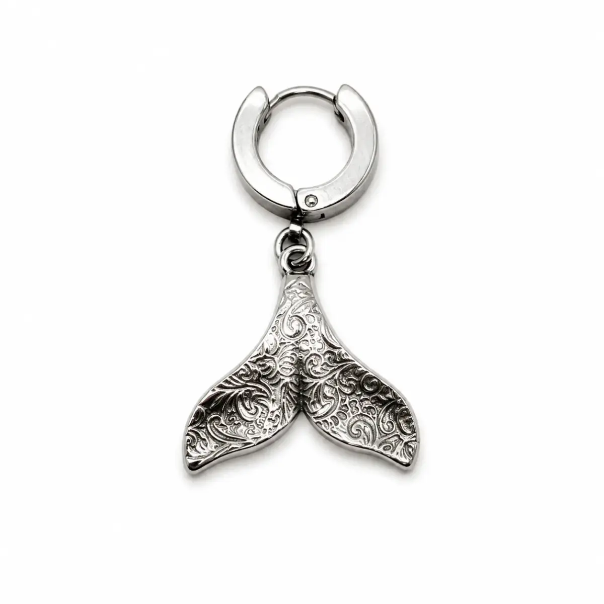Silver Whale Earring Ss25